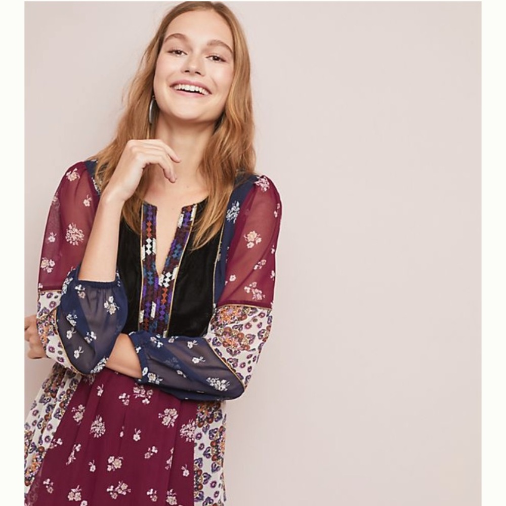 Anthropologie Maeve Winter Quartier Latin Dress XL